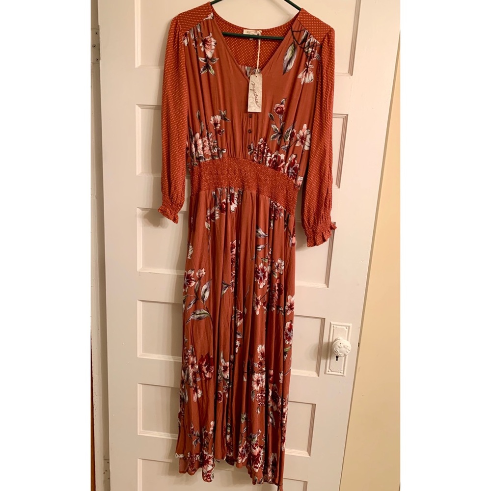 Roolee Mystree Fall Floral Dress NWT